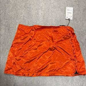 Zara Bright Orange Mini Skirt